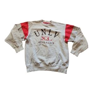 Vintage Galt‎ Sand UNLV Athletics Crewneck Sweatshirt Size Medium Gray Mens B11